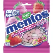 Godispåse Strawberry Mix 150g Mentos.