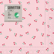 Servett 33cm Körsbär.