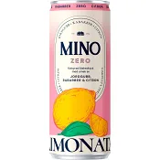 Läsk Jordgubb Rabarber Zero 33cl Mino.