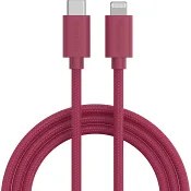 USB-C till Lightning 2m vinröd Smartline.