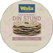 Knäckebröd Din Stund Chia &amp; Havssalt 260g Wasa.