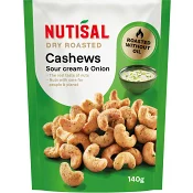 Cashewnötter Sourcream &amp; Onion 140g Nutisal.