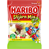 Godispåse Stjärn Mix sur 150g Haribo.