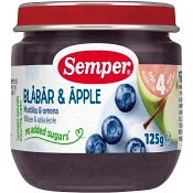 Blåbär &amp; äpple 4m 125g Semper.