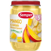 Mango &amp; banan Från 5m 190g Semper.