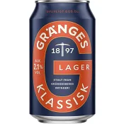 Öl lättöl ljus lager 2.1% 33cl Grängesberg.