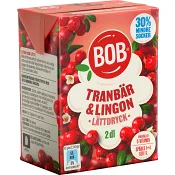 Lättdryck Lingon &amp; tranbär Koncentrat 2dl BOB.