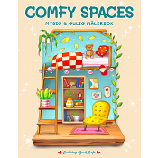 Comfy Spaces. Mysig och gullig Cozy Coloring målarbok från Coloring Book Cafe.