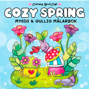 Cozy Spring. Mysig och gullig Cozy Coloring målarbok från Coloring Book Cafe.