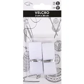 Kardborrband 20cm vit.