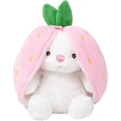 Kanin i jordgubbe 25cm Teddykompaniet.