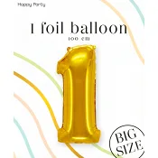 Folieb guld 1 100cm Happy Party.