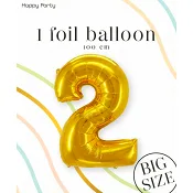 Folieb guld 2 100cm Happy Party.