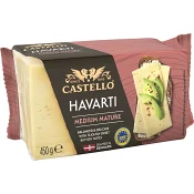 Hårdost Havarti medium mature 26% 450g Castello.