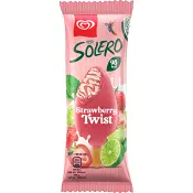 Glass Strawberry twist 1-p Solero.