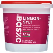 Lingonsylt 1,5kg ICA Basic.