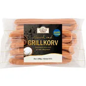 Grillkorv klassisk smal 54% kötthalt 400g Charkuterifabriken.