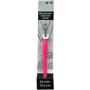 Virknål Ergonomisk Rosa 3,5 mm 1st FALK.