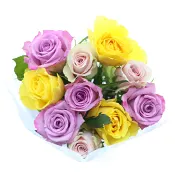 Rosor 10-p 40cm Fairtrade blandade färger i buketten ICA.