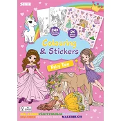 Målarbok Sagovärld med stickers.