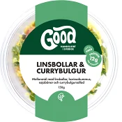 Mellanmål Linsbollar Currybulgur 150g GOOD.