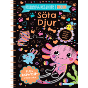 Pysselbok skrapa bilder i neon.