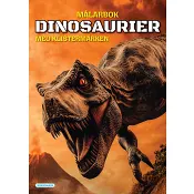 Målarbok Dinosaurier med klistermärken.