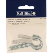 Lampkrok med plugg 70mm 2-p Hall Miba.