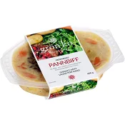 Pannbiff i Pepparsås med Potatis.