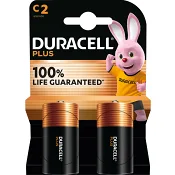 Batteri C 2-p Duracell Plus.
