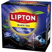 Svart Pyramidte Blue Fruit Lipton.