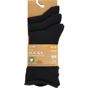 Strumpa 3p rullkant svart 39/41 mywear.