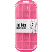 Islåda med lock rosa.