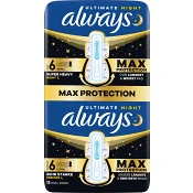 Binda Ultra Ultimate Night Pads S6 12-p Always.