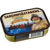 Sardiner Delikatessrökta i rapsolja 100g Sardinmästarens.