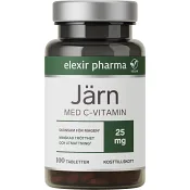 Kosttillskott Järn 25mg + C-vitamin 100-p Elexir Pharma.