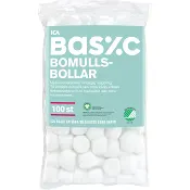 Bomullsbollar 100-p ICA Basic.