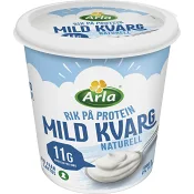 Kvarg Mild Naturell 0,2% Laktosfri 1000g Arla®.