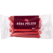 Röda Hot Dog Pölser 80% Kötthalt 625g Göl.