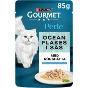 Kattmat Ocean Flakes Rödspätta 85g Gourmet Perle.