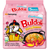 Snabbnudlar Buldak Carbonara smak 650g Samyang.