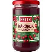 Sylt Rårörda Lingon 400g Felix.