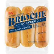 Brioche Korvbröd 6-p 270g ICA.