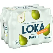 Vatten Kolsyrat Päron 12x33cl Loka.