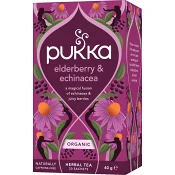 Te Elderberry &amp; echinacea Ekologisk 20-p Pukka.