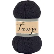 Garn Tanja 220 Svart 100g Falkgarn.