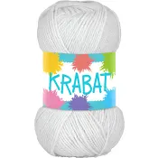 Garn Krabat 414 Vit 50g Falkgarn.