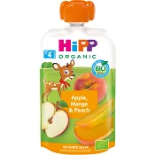 Smoothie Hippis Äpple mango &amp; persika 4mån Ekologisk 100g HiPP.