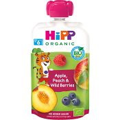 Smoothie Äpple persika &amp; blåbär 6m Ekologisk 100g HiPP.