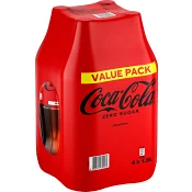 Läsk Coca-Cola Zero 1,5l 4-p.